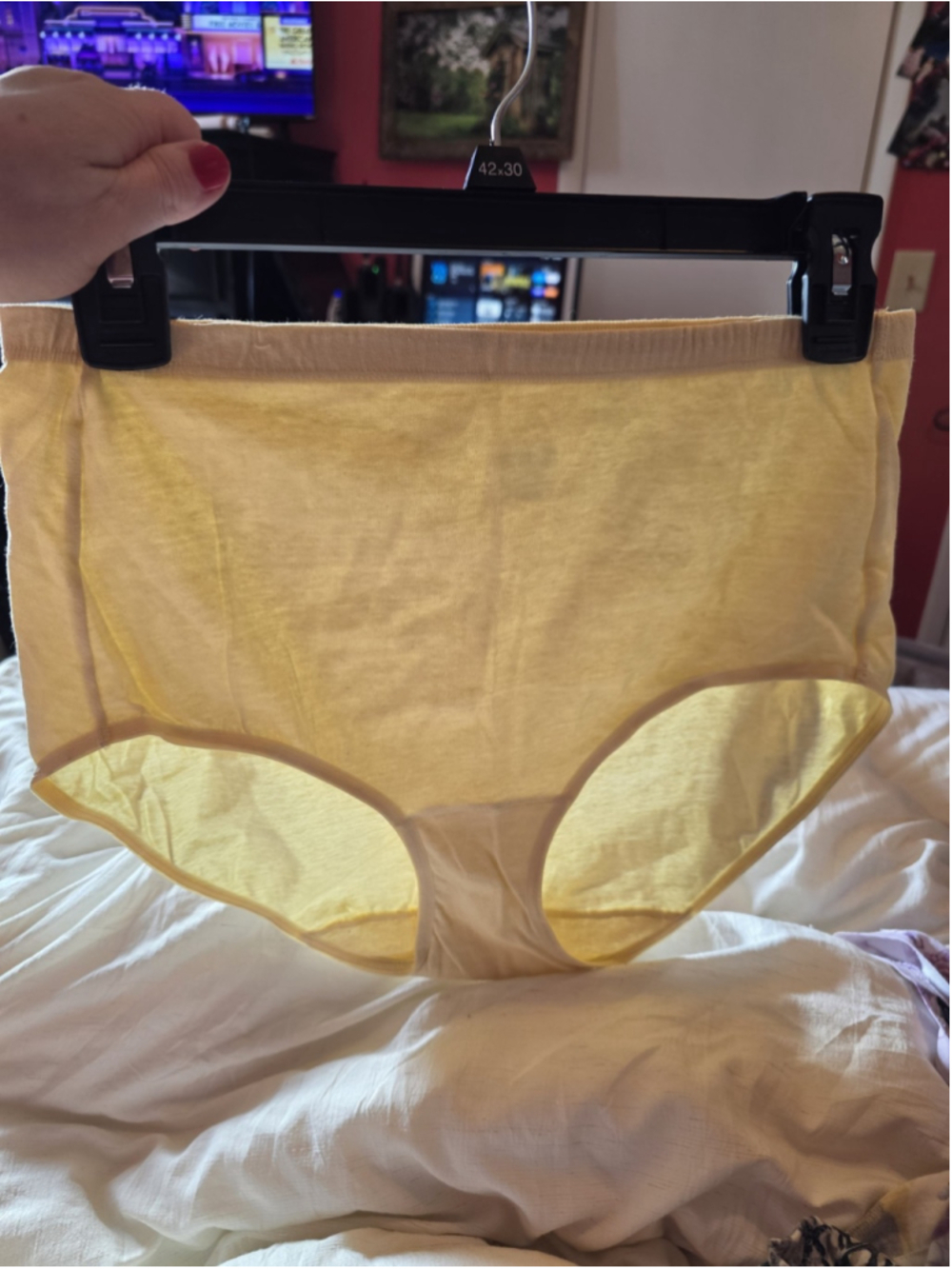 Vintage Vanity Fair Yellow Cotton Panties Size 7 Large Y2k